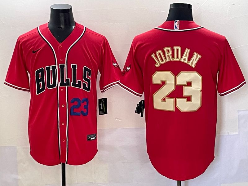 Men 2025 Chicago Bulls #23 Jordan Red Joint Name Nike NBA Jersey style 7